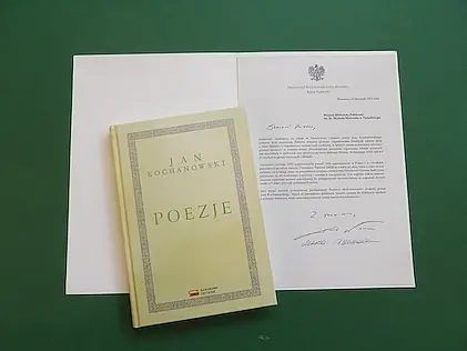 Zdjęcie z podziękowaniami od Prezydenta RP za udział w narodowym czytaniu