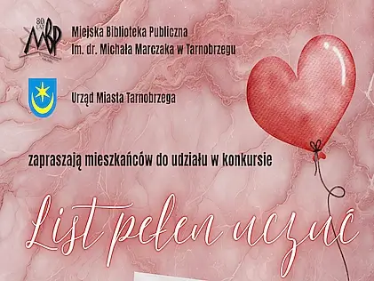 Plakat konkursu "List pełen uczuć"