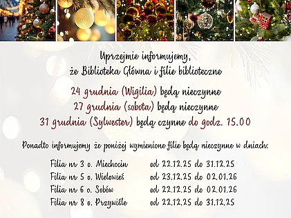 Godziny pracy biblioteki